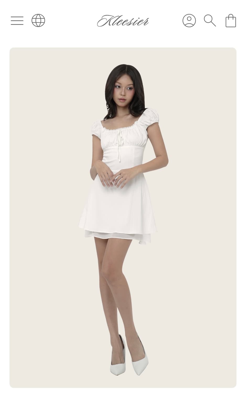 클리시어 클로에 리본 드레스 원피스 chloe ribbon dress 상품이미지1