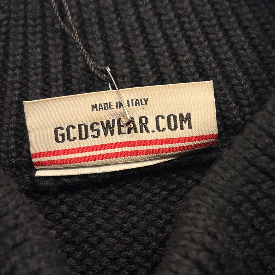 [L] GCDS 블랙/레드 로고 니트 스웨터 B579 상품이미지5