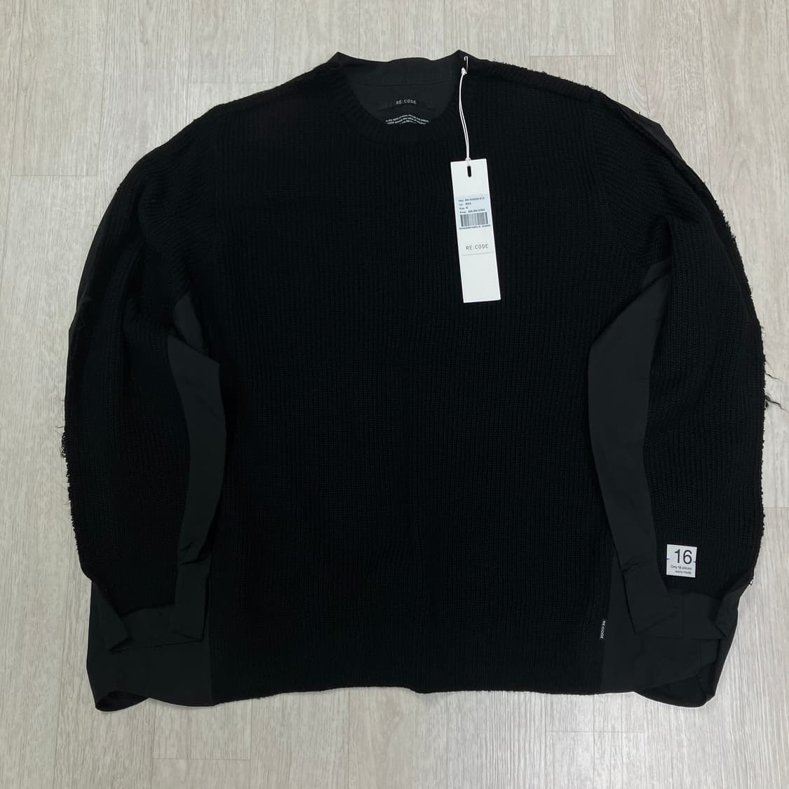 [M] 래코드 백 셔츠 니트 탑 상품이미지5