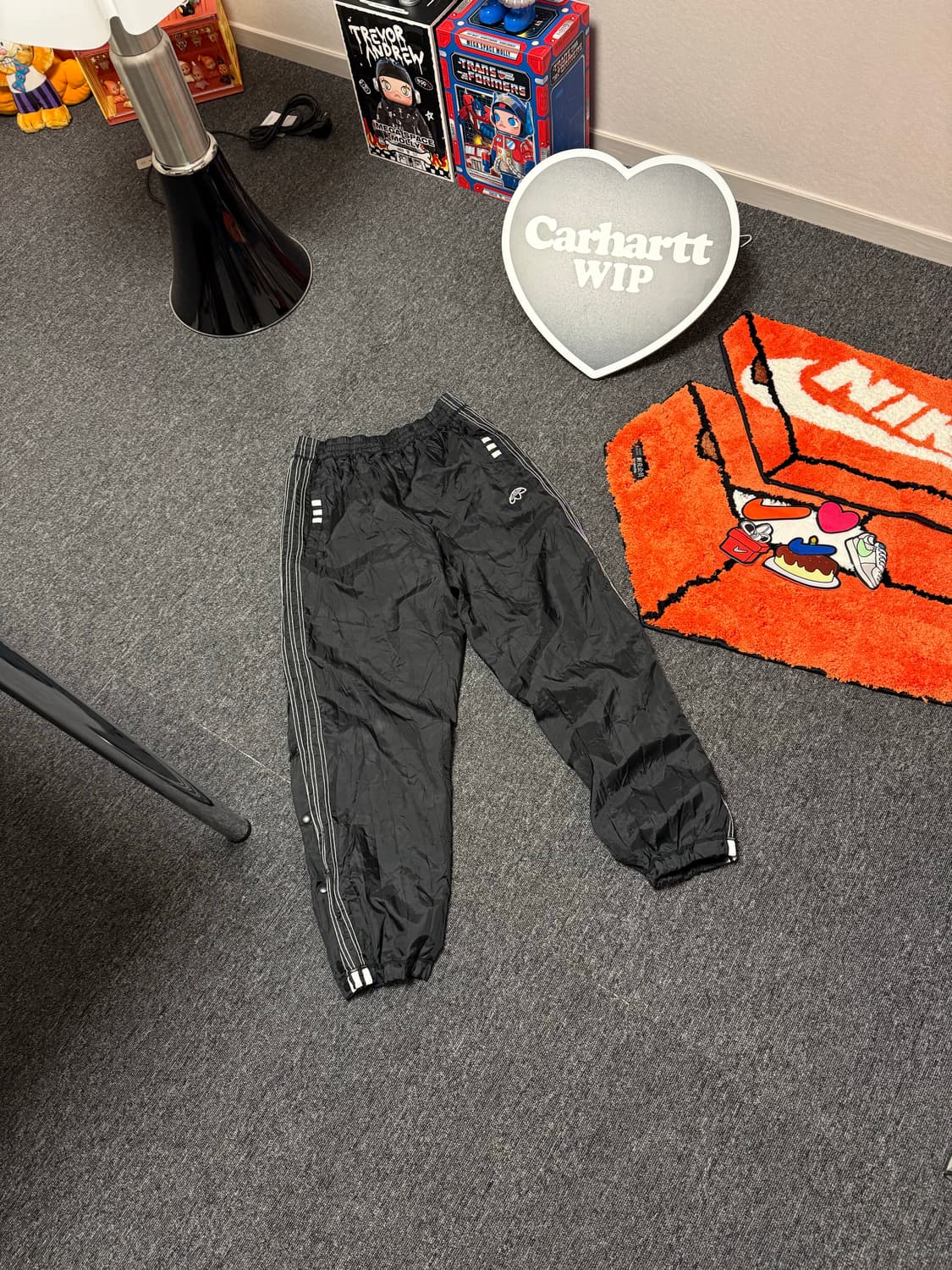 [M] 아디다스 X 알렉산더왕 쭈글이 트랙 팬츠 블랙 상품이미지1