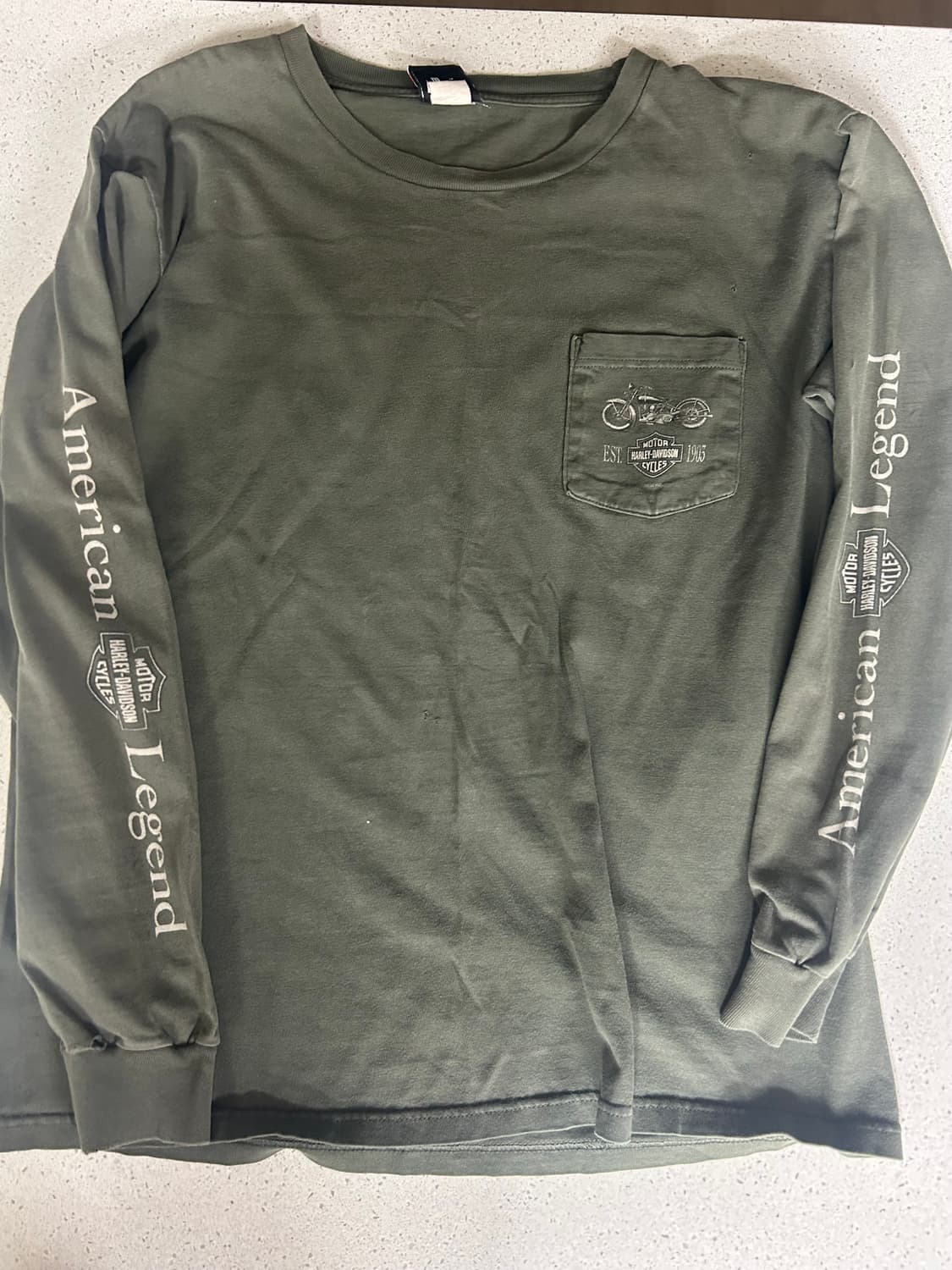 2002 Made in USA 빈티지 할리데이비슨 롱슬리브 L 상품이미지2