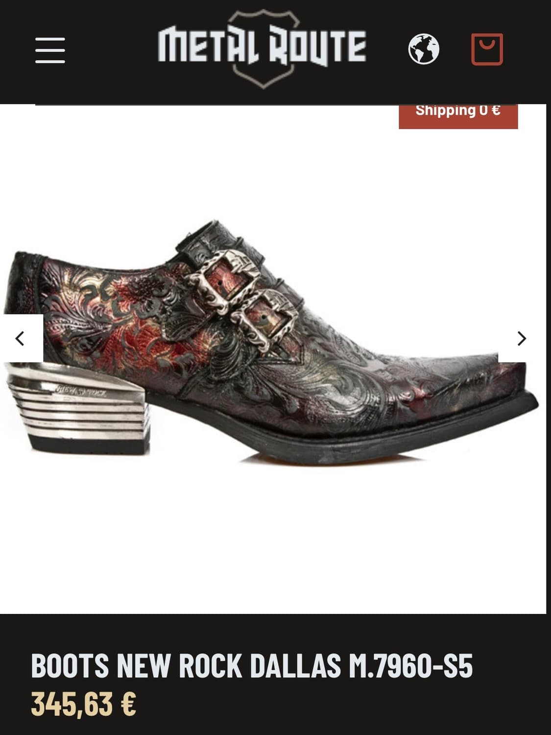 New rock 메탈릭 구두 상품이미지5