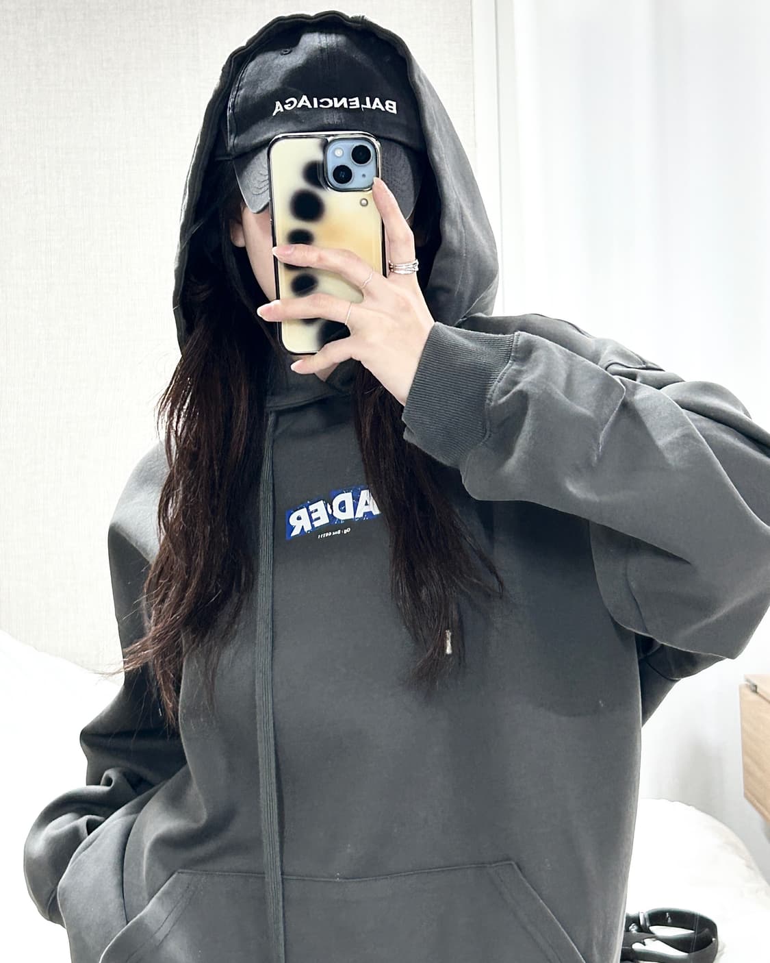 아더에러 오리진 박스 차콜 후드 상품이미지1