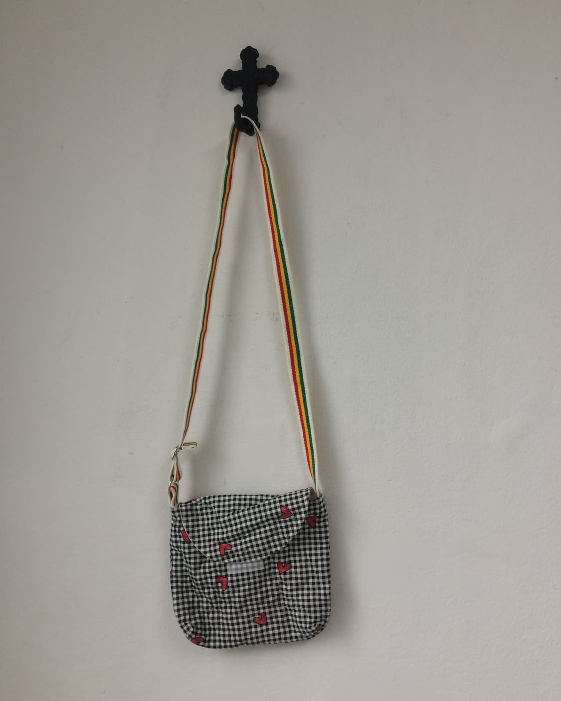check heart mixed pattern cross bag 상품이미지3