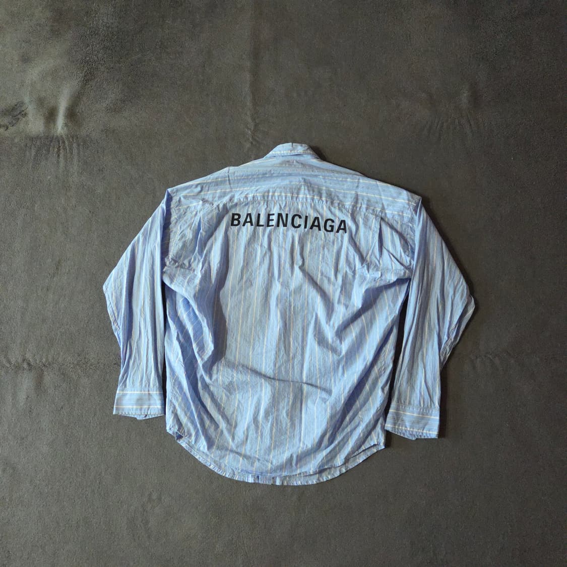 발렌시아가 스트라이프 백로고 오버 셔츠 S 상품이미지5