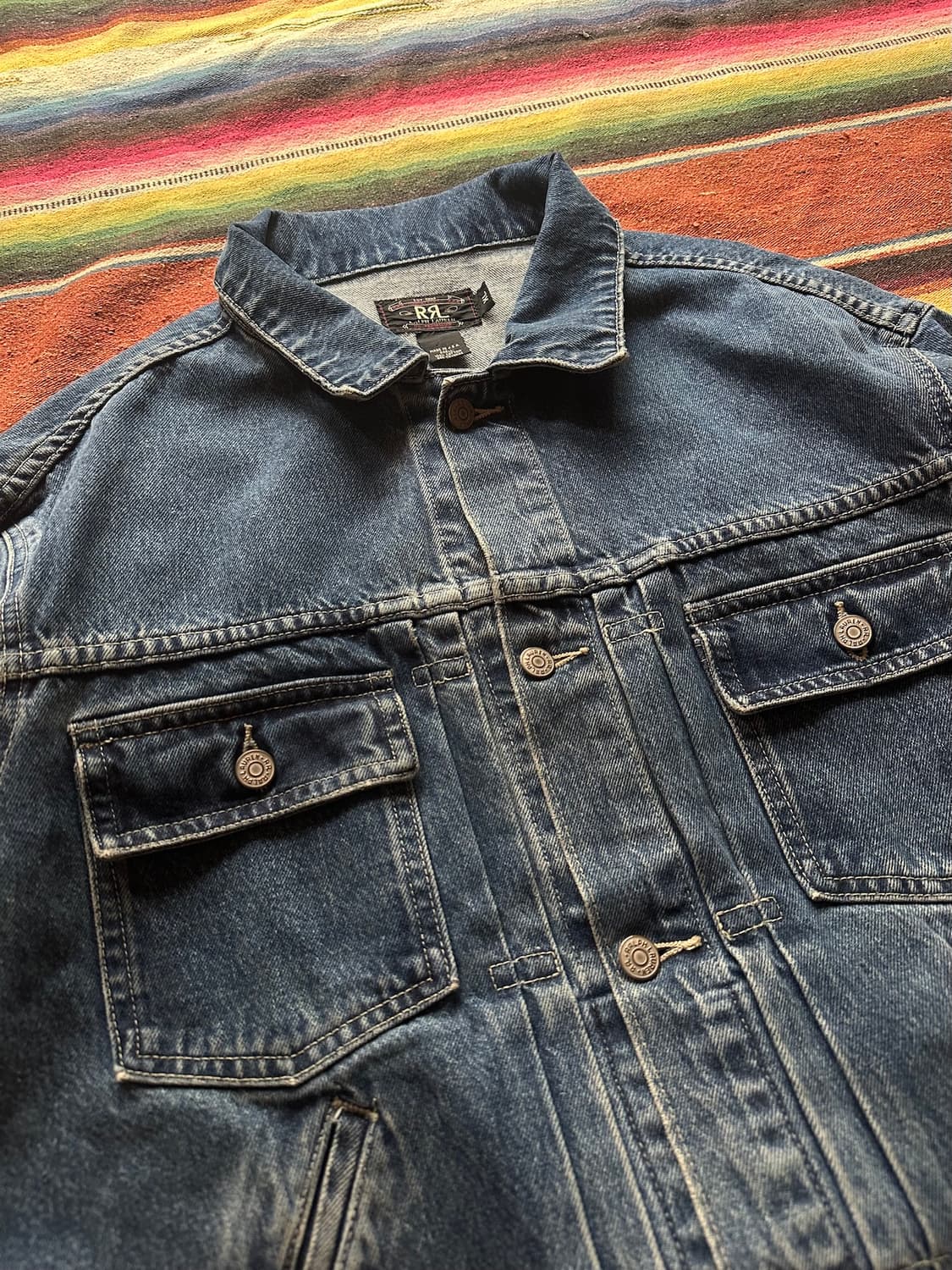 90s USA 빈티지 더블알엘 RRL 2세대 데님 자켓 상품이미지4
