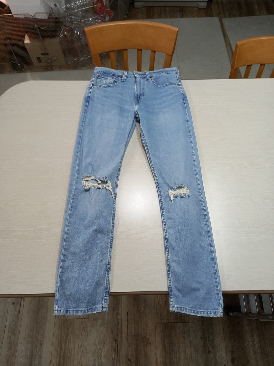 30 리바이스502 데미지워싱 리오셀 스판 슬림일자진 30-199 상품이미지1