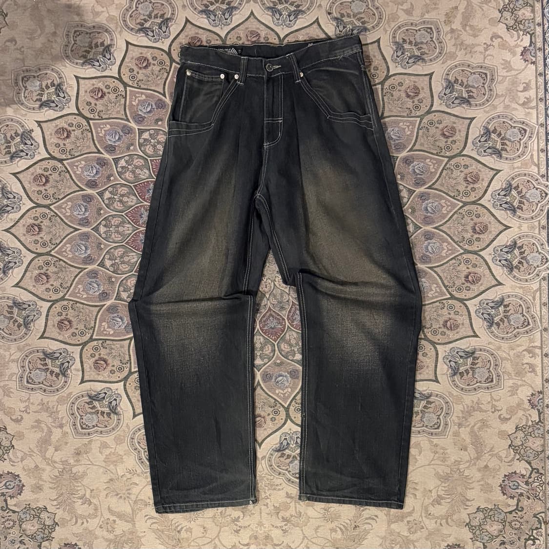 Vtg 흑청 워시드 힙합팬츠 상품이미지3