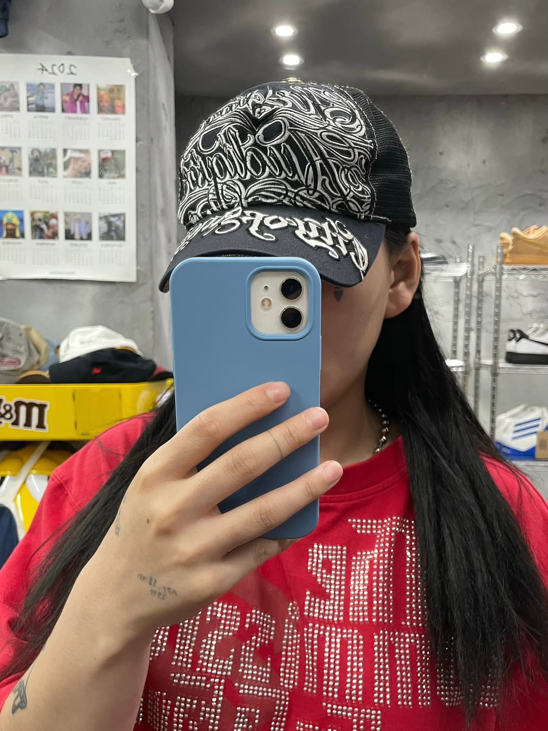 Vtg Y2K 자수 메쉬 캡 상품이미지10