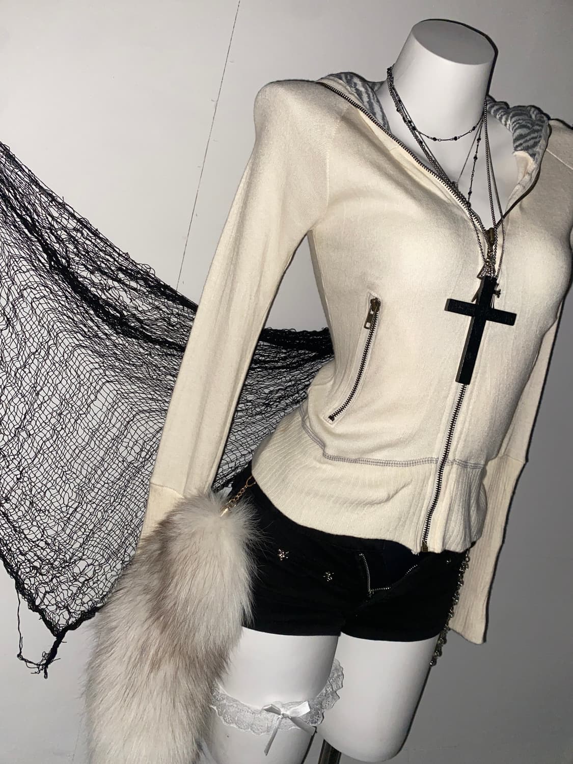 ꒰ঌ BLAST 갸루 펑크 지브라 후드집업 ໒꒱ 상품이미지4