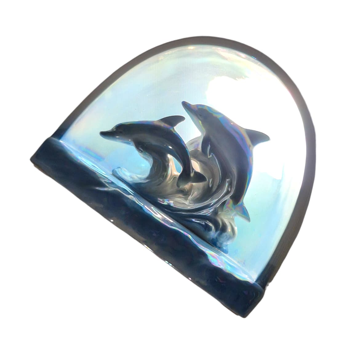 80s 가토 공예 헤엄 돌고래 오로라 돔 램프 상품이미지2
