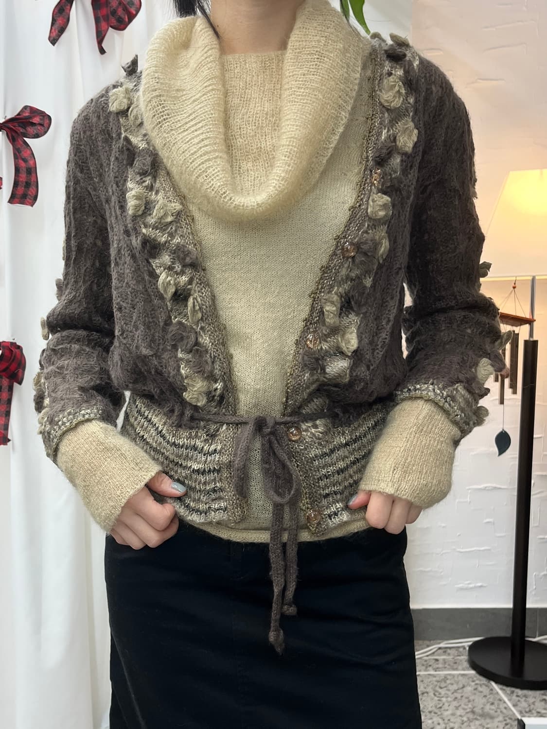 drape neck knit 상품이미지5