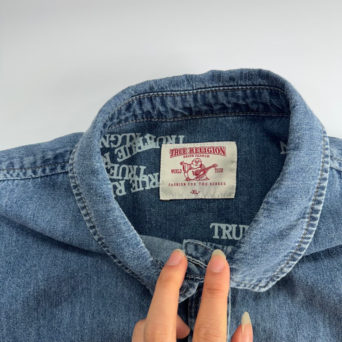 True religion 트루릴리전 데님 원포켓 셔츠  상품이미지5