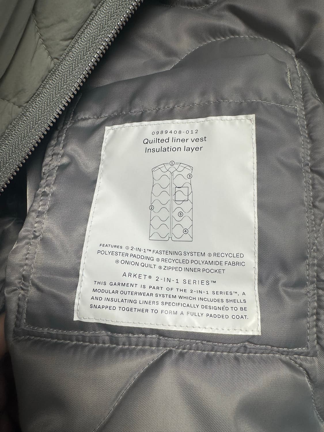 아르켁 누빔 베스트 L 상품이미지6