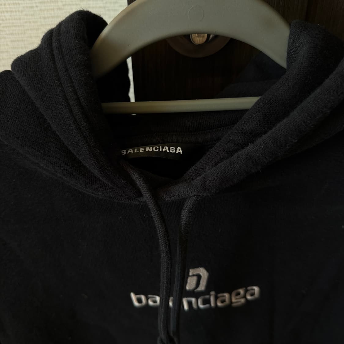 발렌시아가 스폰서로고 기모 후드티 S 상품이미지3