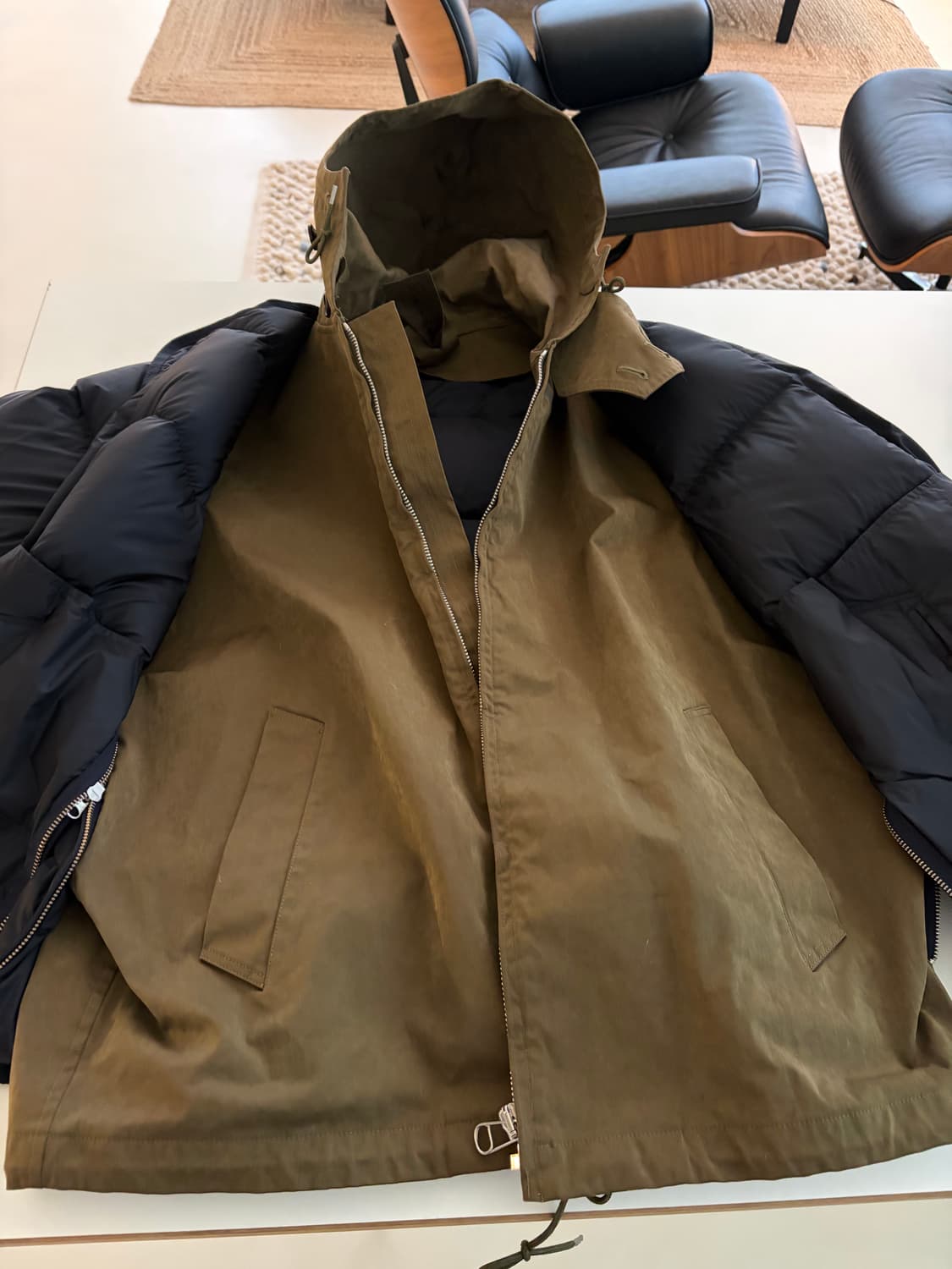 sacai x tenc 콜라보 레이어드 패딩 상품이미지5