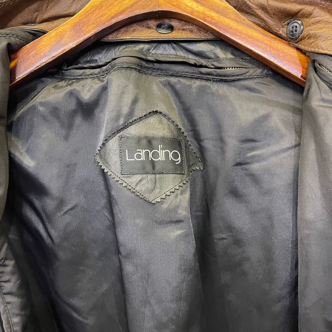 90's Landing leather jacket 상품이미지7