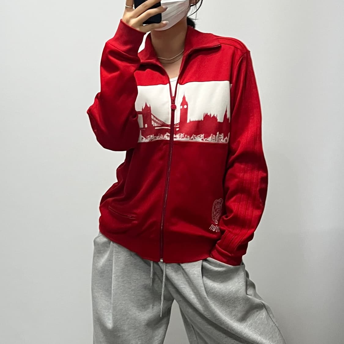 아디다스 런던 트랙탑 져지 레드 M [092305] 상품이미지2