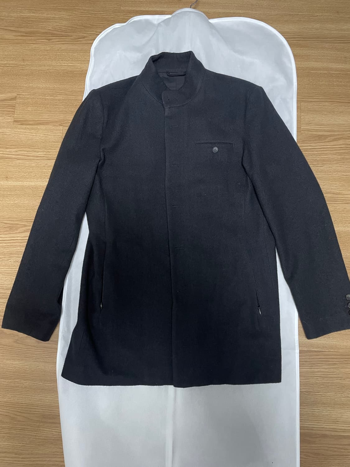 [4] 해칭룸 Stand Collar Coat Black 상품이미지3