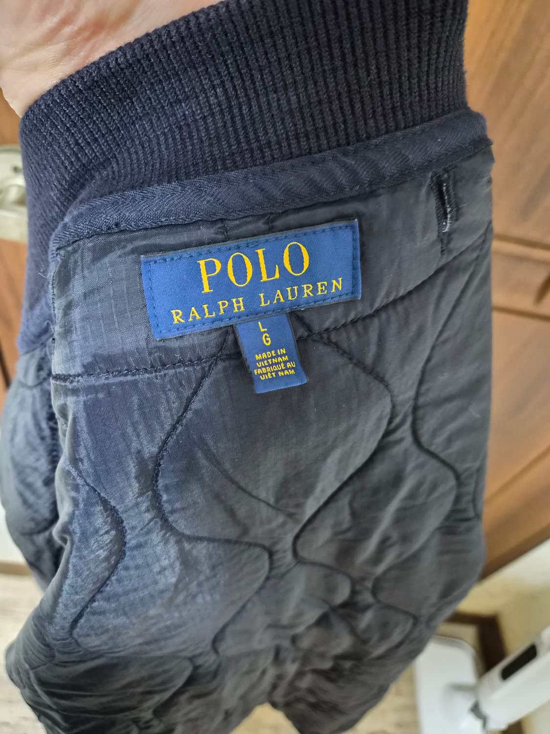 폴로 랄프로렌 퀼팅 네이비 L 상품이미지3