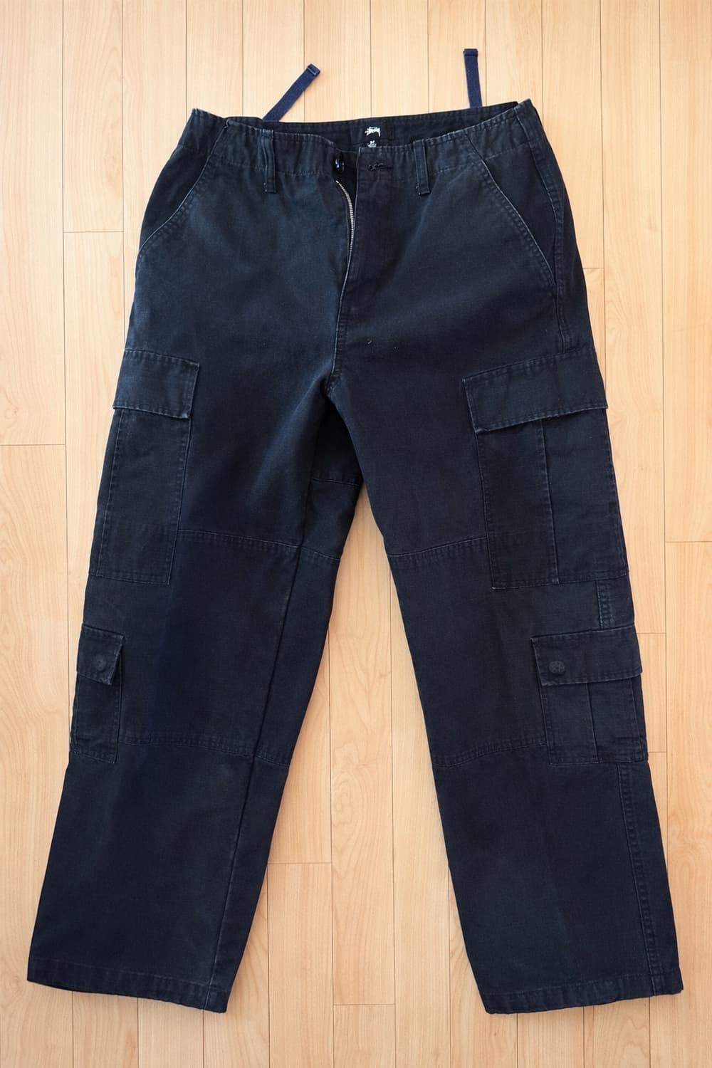 스투시 립스탑 서플러스 카고 팬츠 블랙 상품이미지1