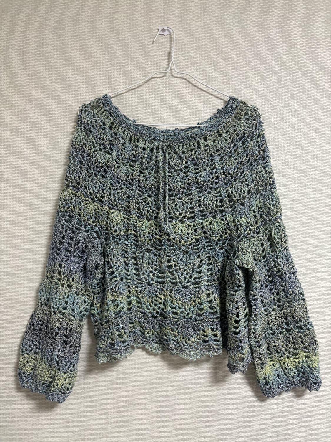 모리 버블 크로쉐 니트 상품이미지3