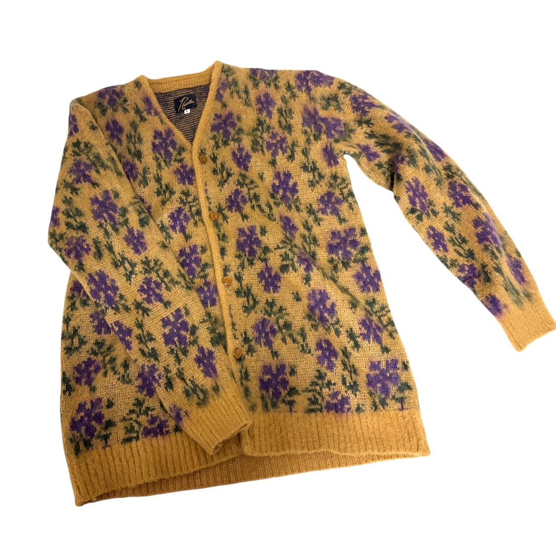 니들스 모헤어 가디건 S 옐로우 상품이미지1