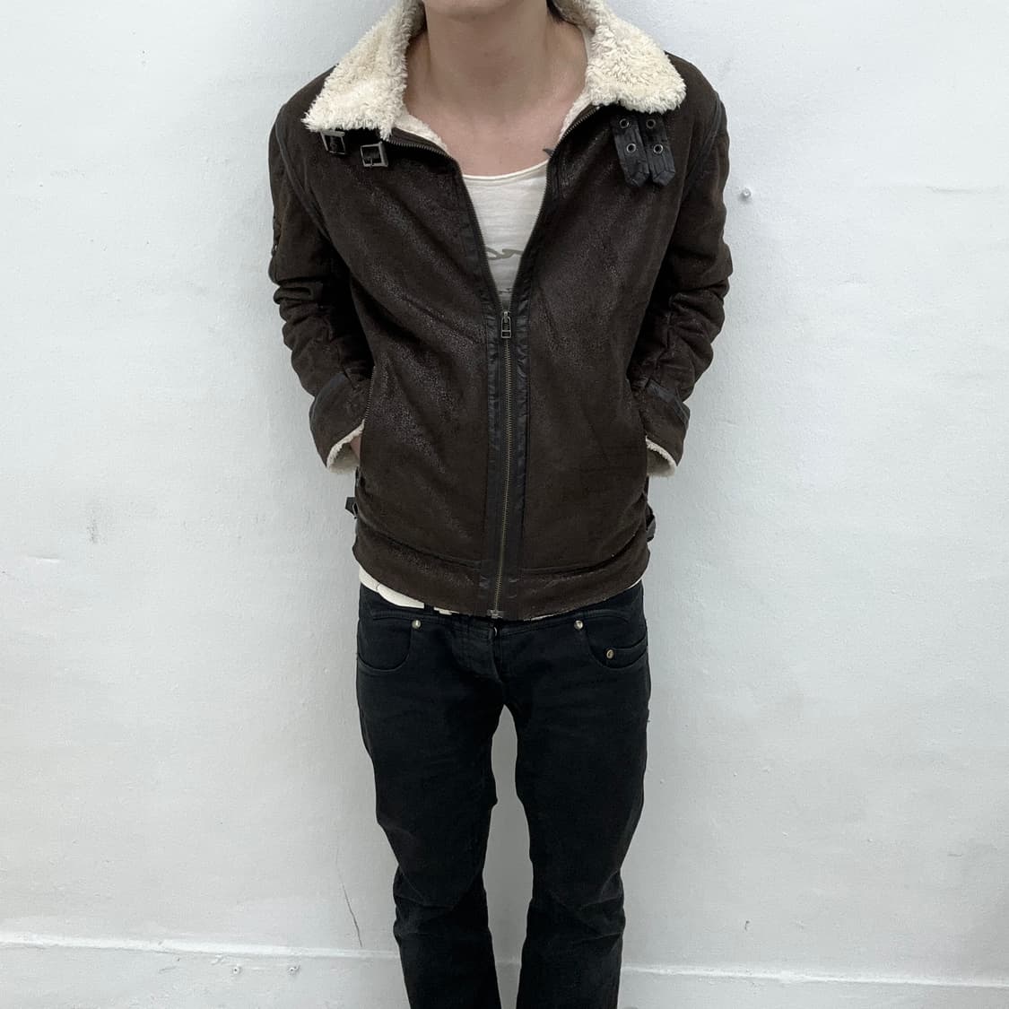 brown texture mustang jacket  상품이미지1