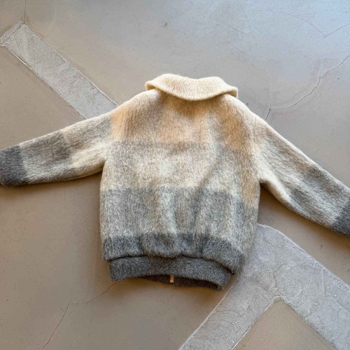 Denmark vtg 쉐기 니트 집업 상품이미지5