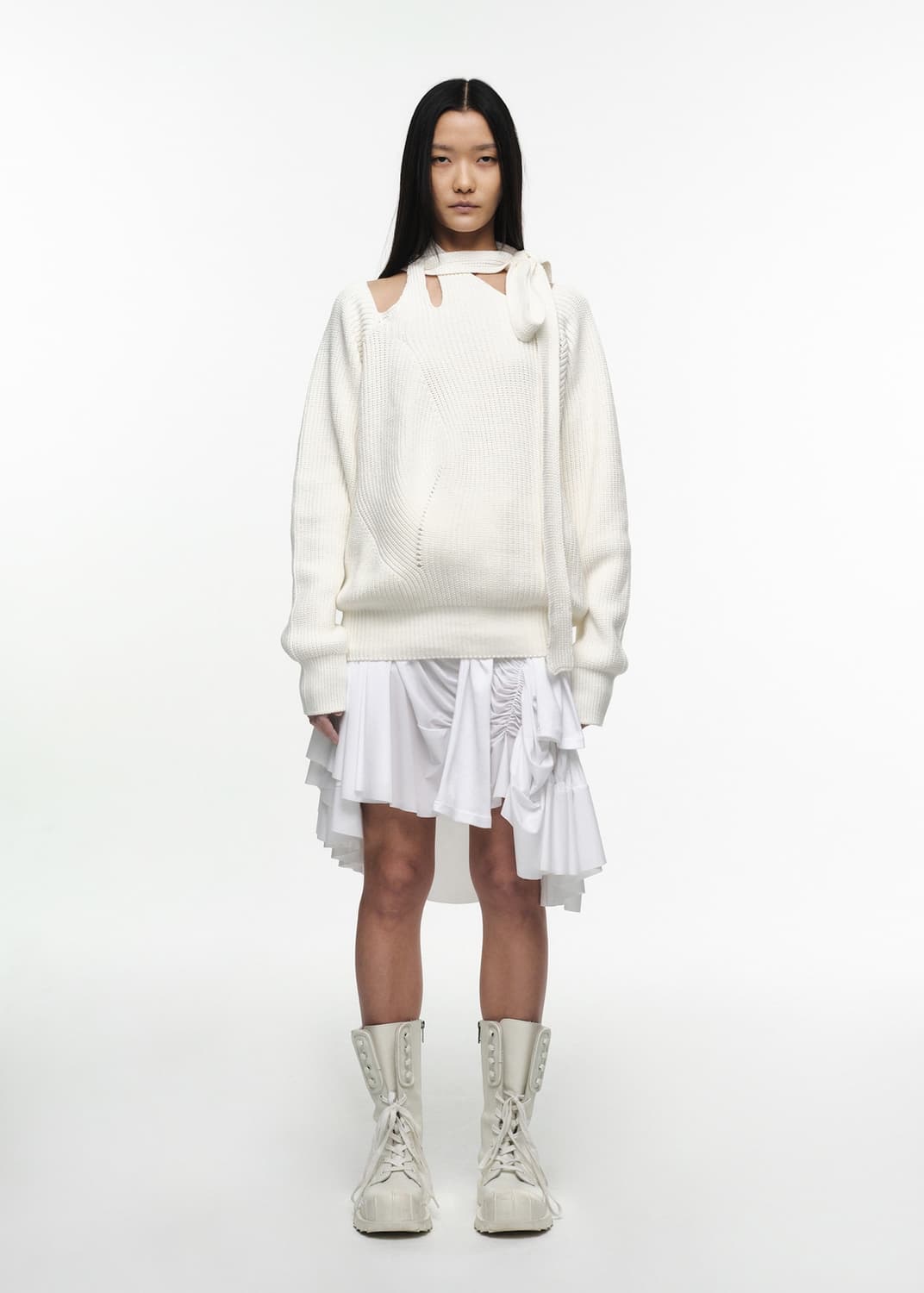 나체 슬릿 타이 니트 상품이미지1