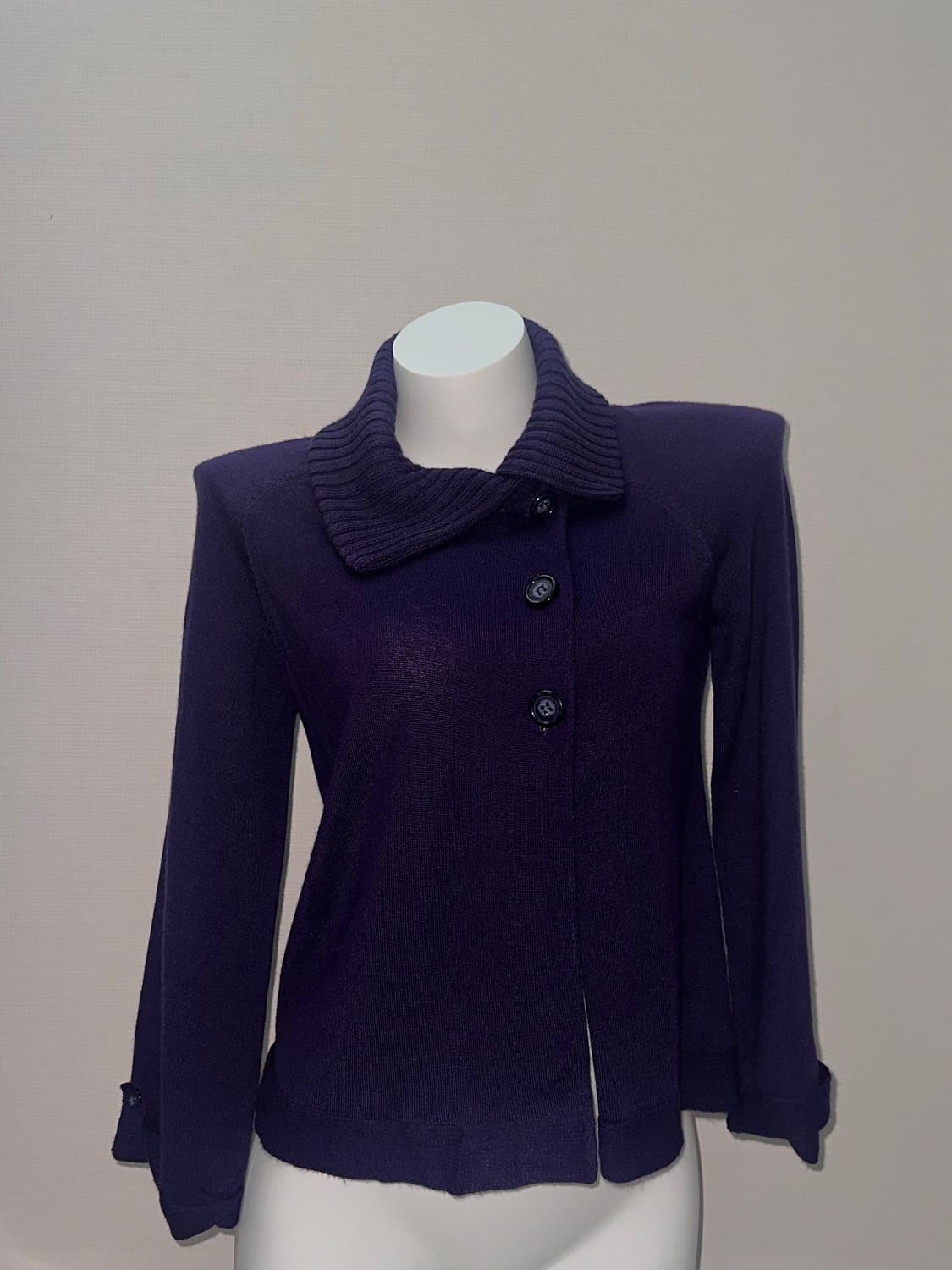 퍼플 비대칭 빈티지 니트 가디건 상품이미지5