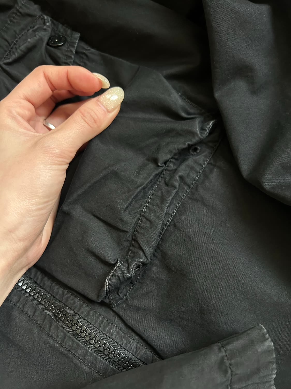 스톤 아일랜드 올드이펙트 오버셔츠 블랙 - 21SS/M 상품이미지3