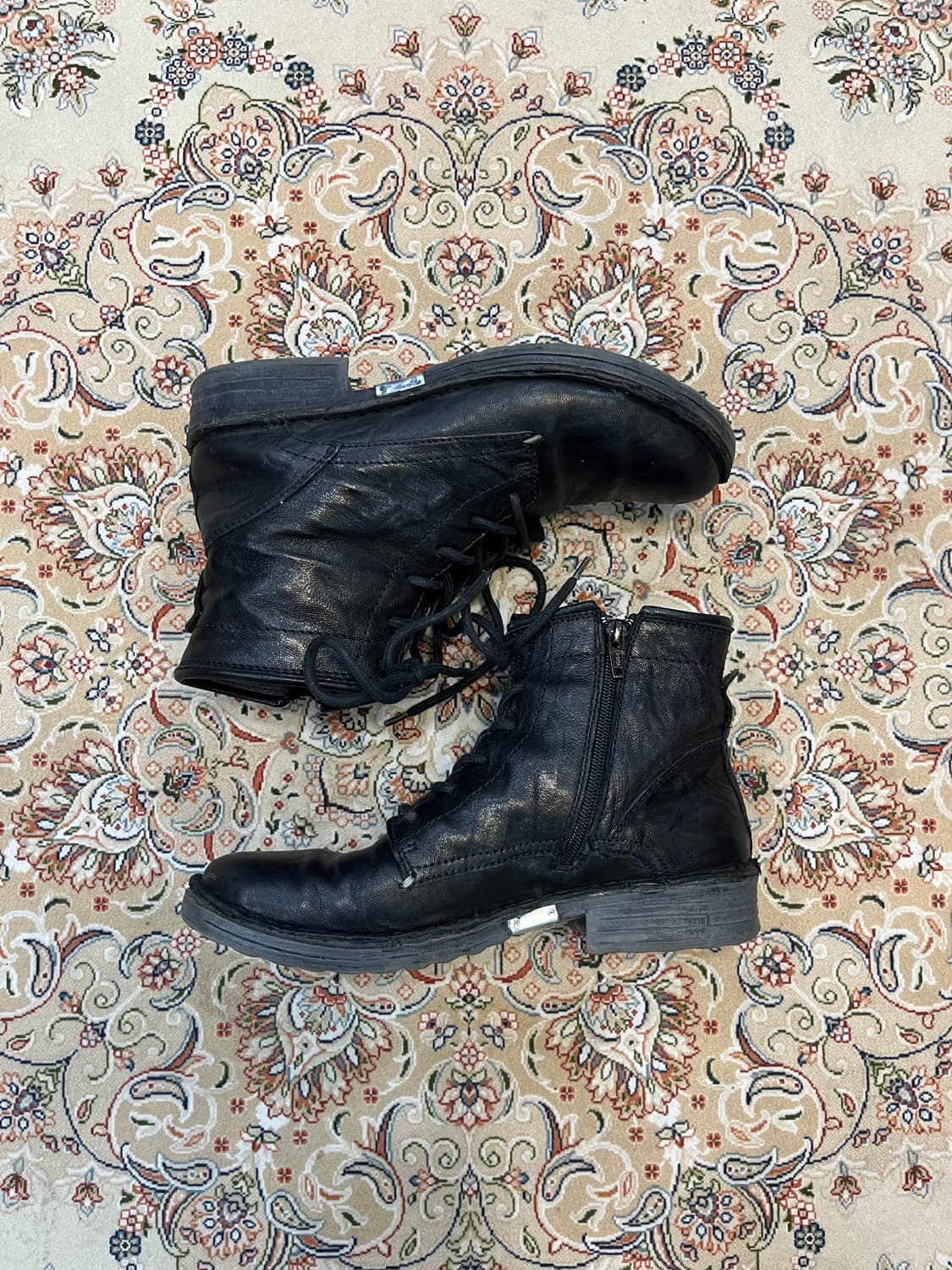 크리오 레이스업 레더 부츠 신발 상품이미지3