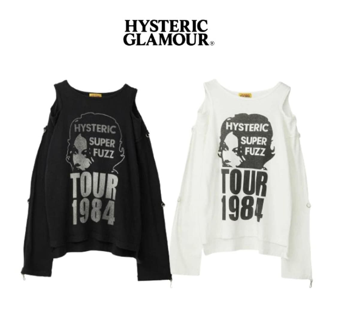 구함) 히스테릭 글래머 투어 1984 풀오버 콜드 숄더 긴팔 상품이미지1