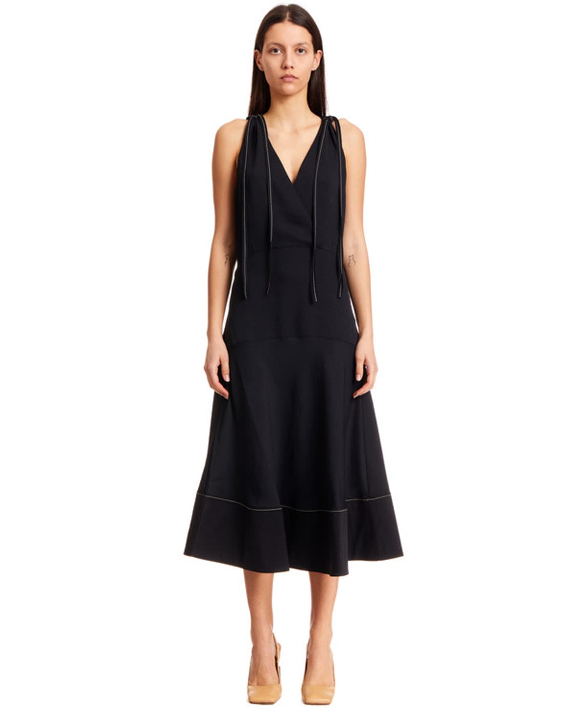 [새 상품] 프로엔자슐러 블랙 슬리브리스 롱 원피스 상품이미지1