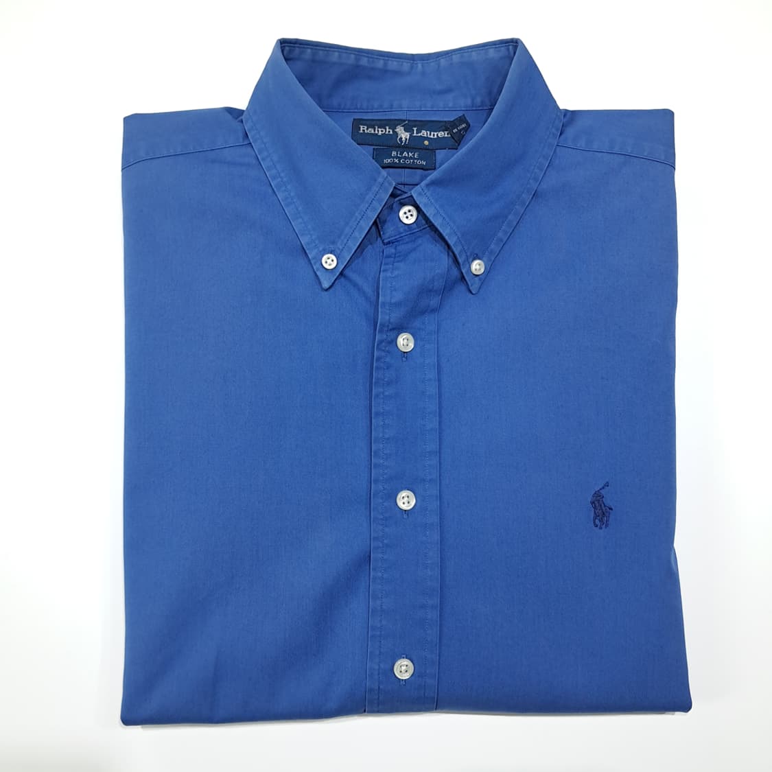 CL610 L 폴로 90s 코튼 버튼다운 아쿠아 블루 셔츠 남방 상품이미지7