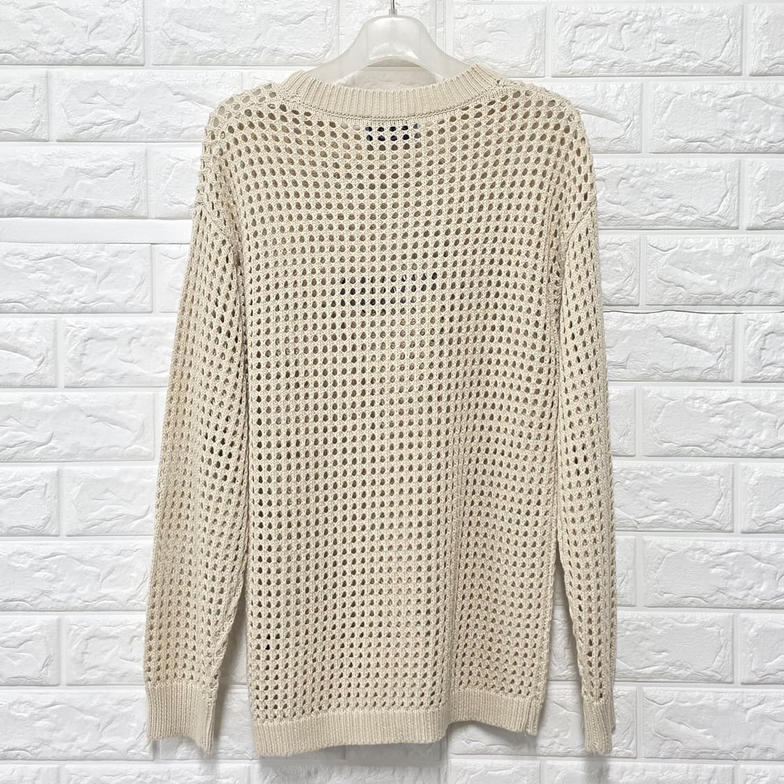 택포) 프라다 아이보리 메쉬 니트 M 상품이미지4