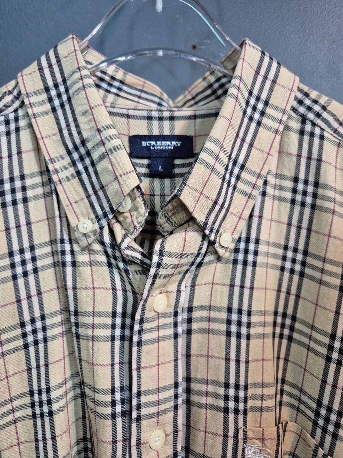 체크 반팔 셔츠 XL 상품이미지3