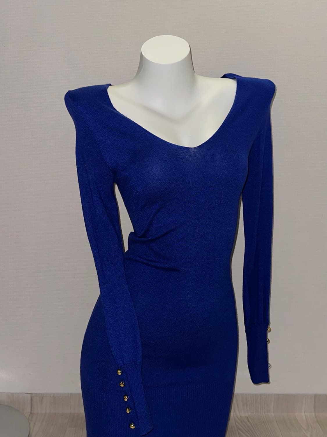 빈티지 갸루스타일 딱붙 니트 원피스 상품이미지1