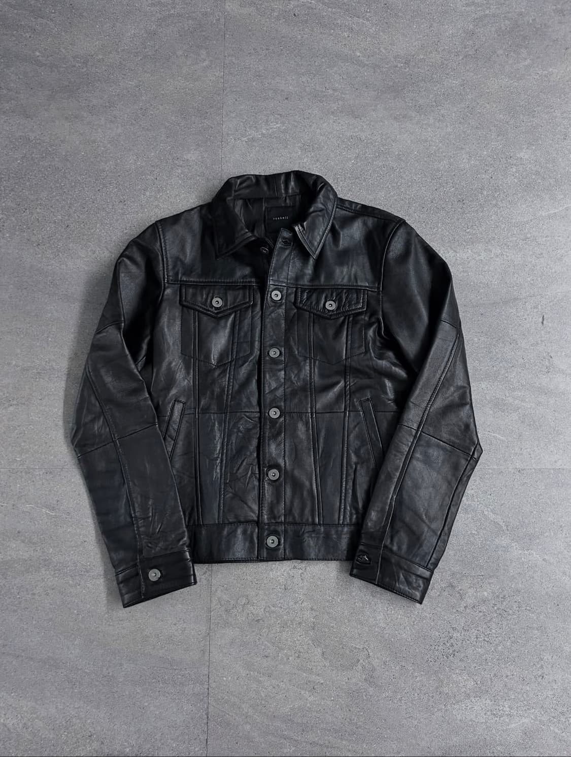 Roshell Lambskin leather shirt jacket 상품이미지1