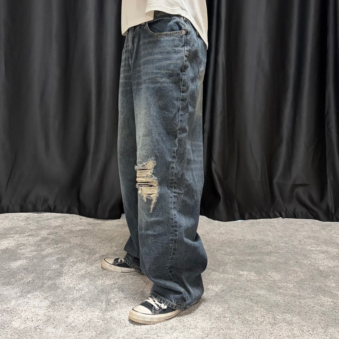 리테일 디스트로이드 패치 데님 M 상품이미지6