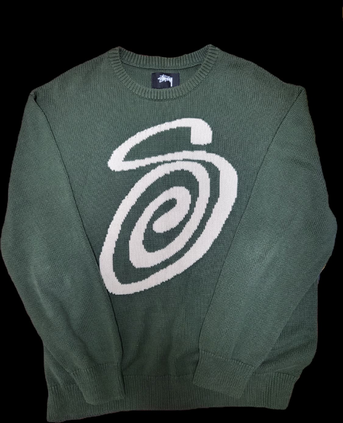 [2XL] 스투시 컬리 S 스웨터 니트 그린 상품이미지1