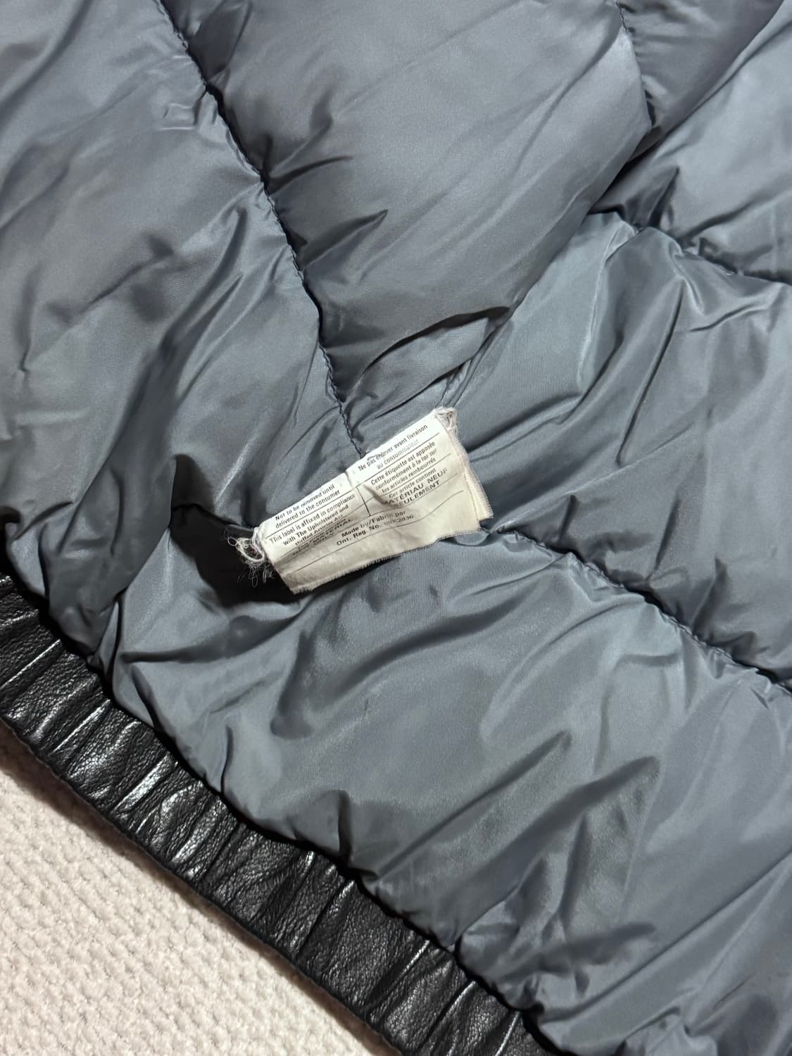 90s 에디바우어 Eddie Bauer 레더 구스다운 페딩 L 상품이미지8