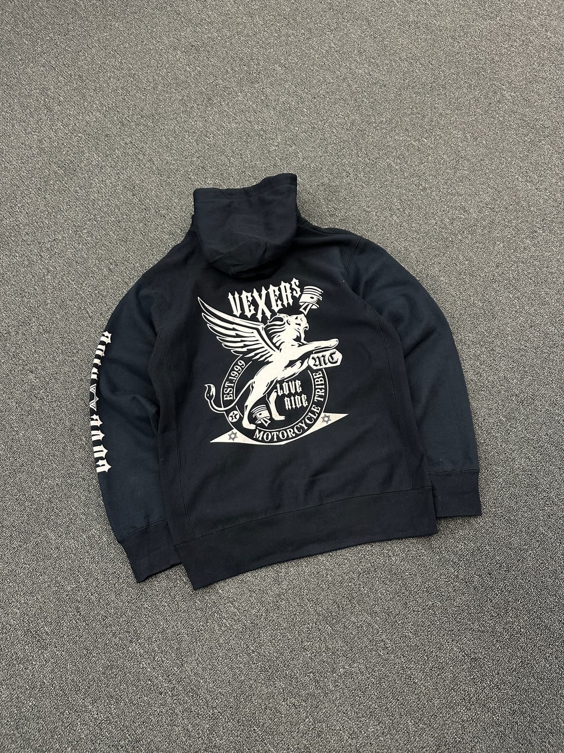 L) 재패니즈 빈티지 모터사이클 프린팅 후드집업 상품이미지1