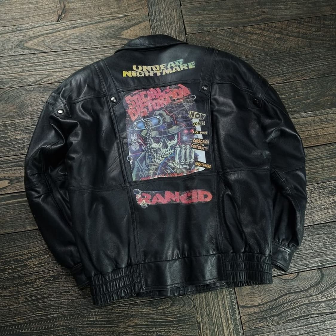 [일본빈티지] 빈티지 그래픽 램스킨 양가죽 빈티지 가죽 자켓 M18691 상품이미지1