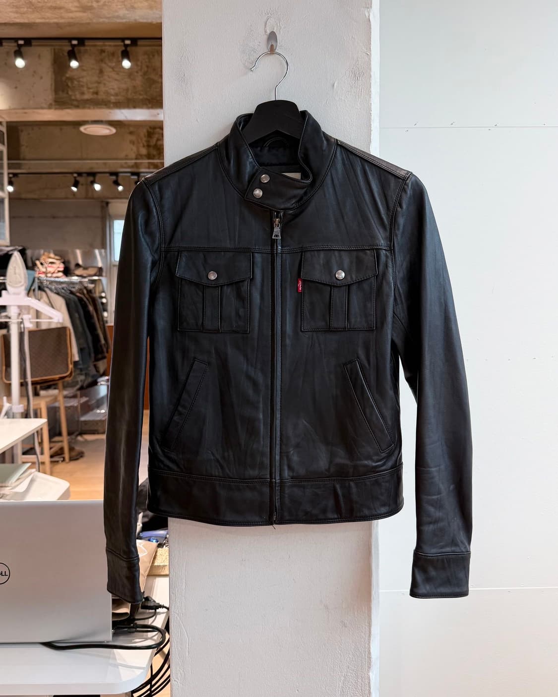 리바이스 블랙 쉽스킨 레더 자켓  상품이미지2