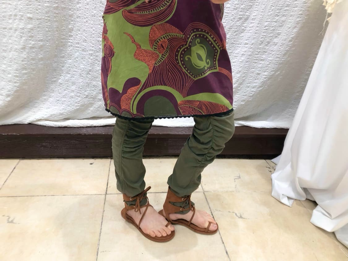 Khaki shirring leggings 상품이미지4