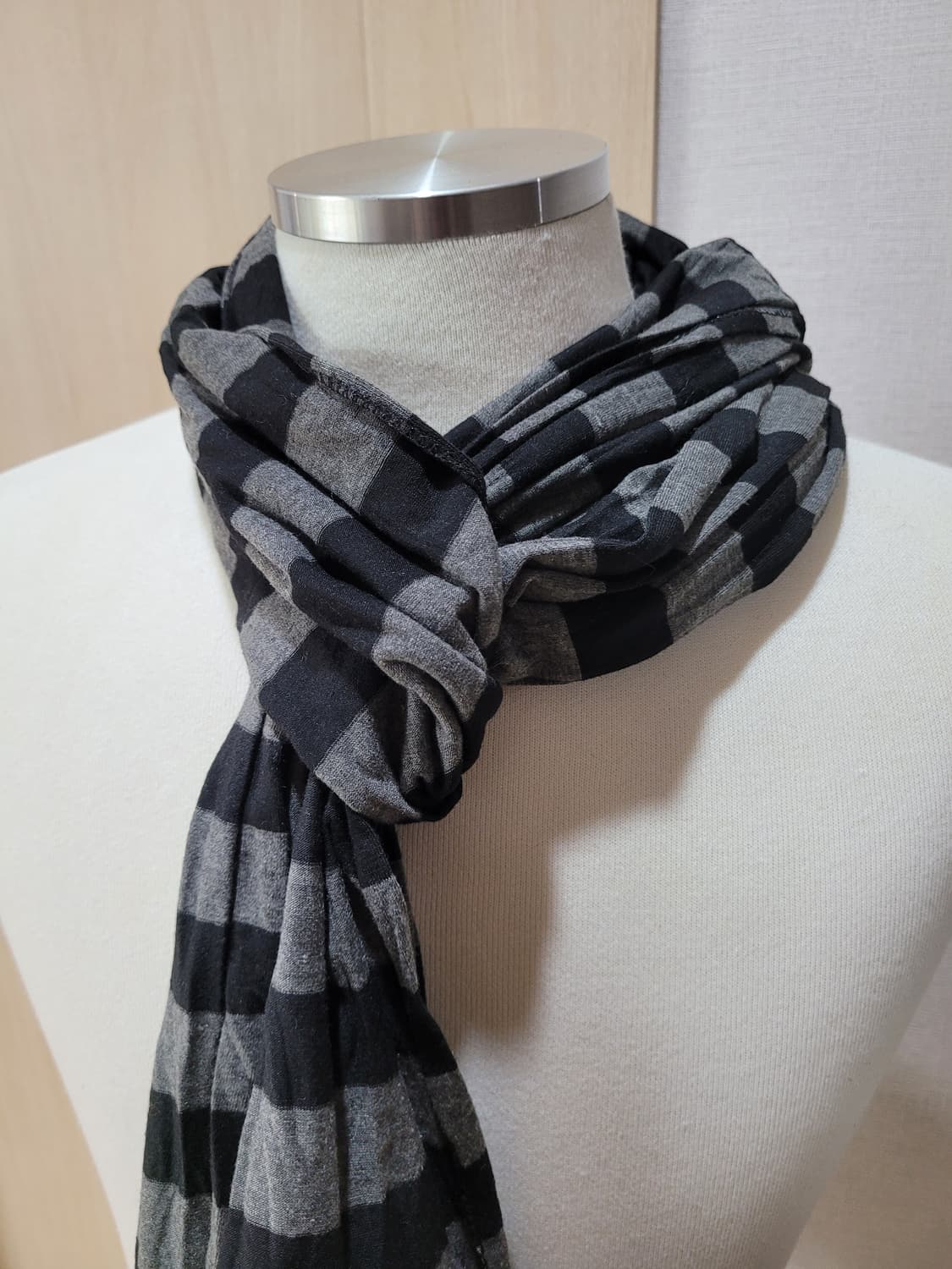 테이트 TATE 스트라이프 머플러 블랙/그레이 상품이미지3