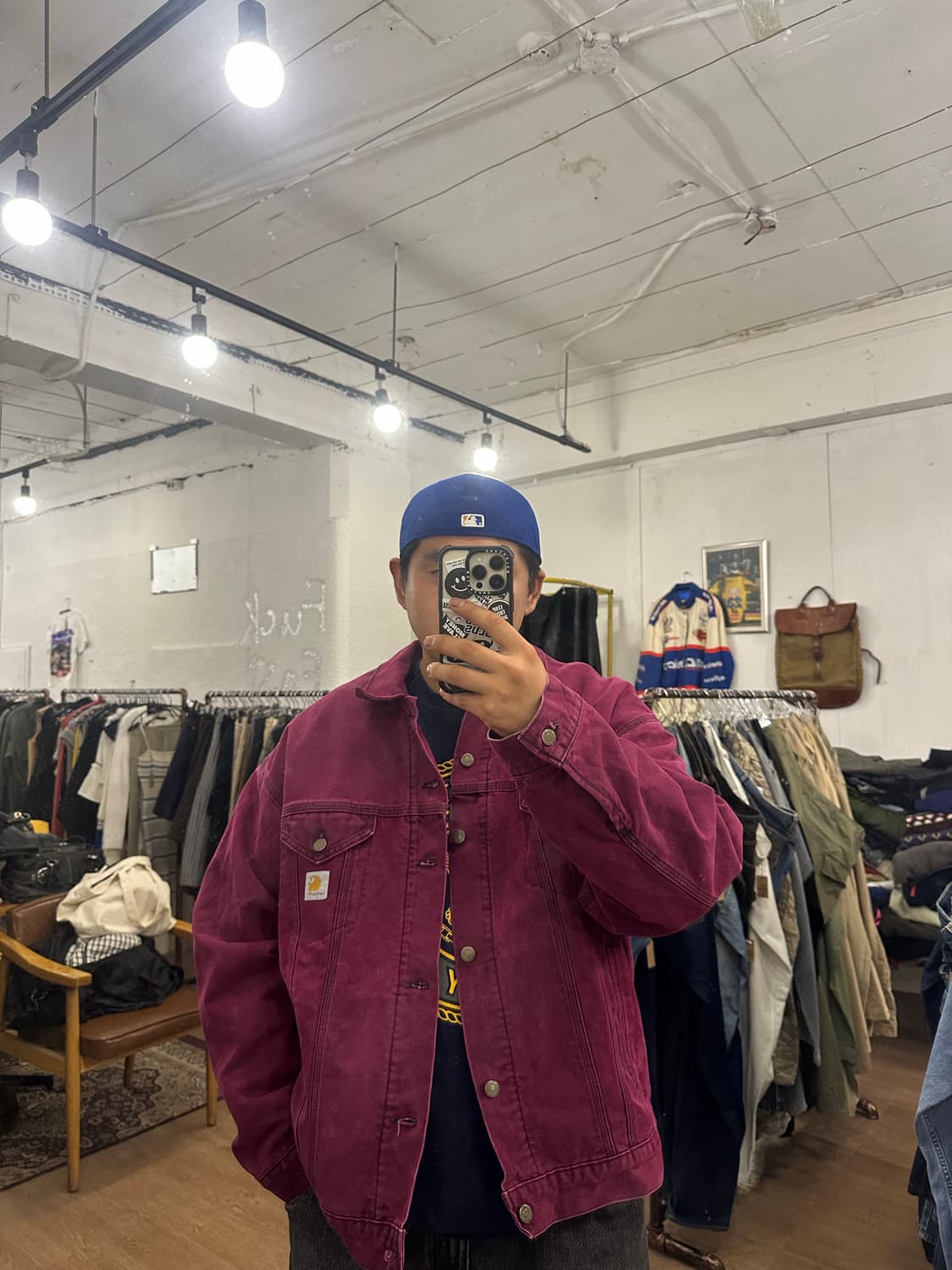 2XL)칼하트 블랭킷 라이너 버건디 자켓 상품이미지4