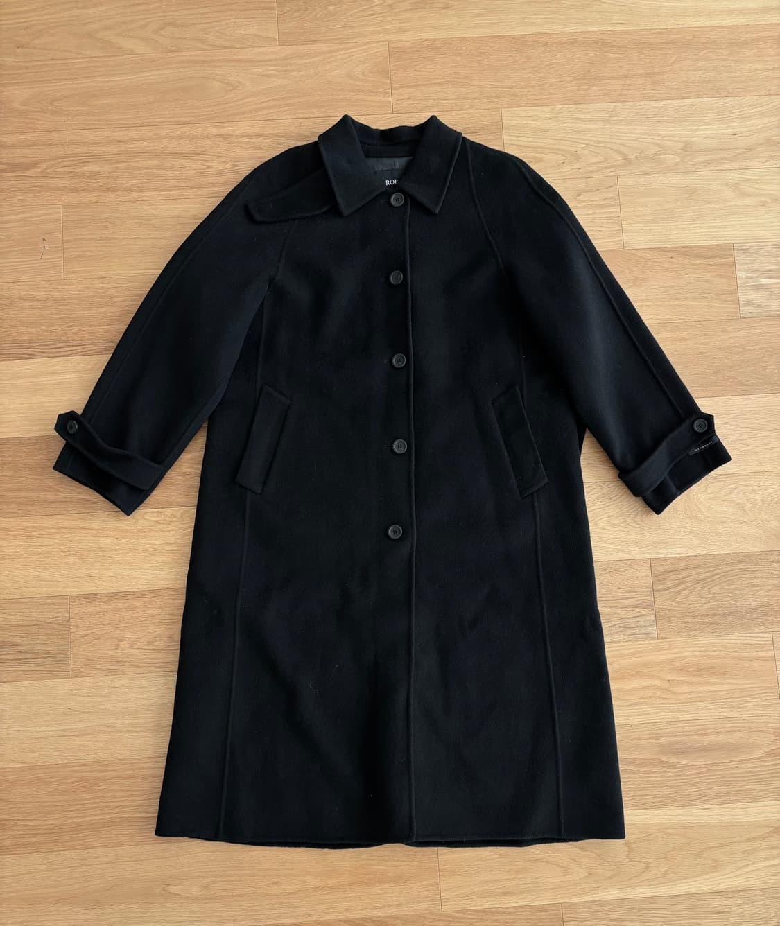 로엠 블랙 핸드메이드 벨티드 맥코트 M 상품이미지2